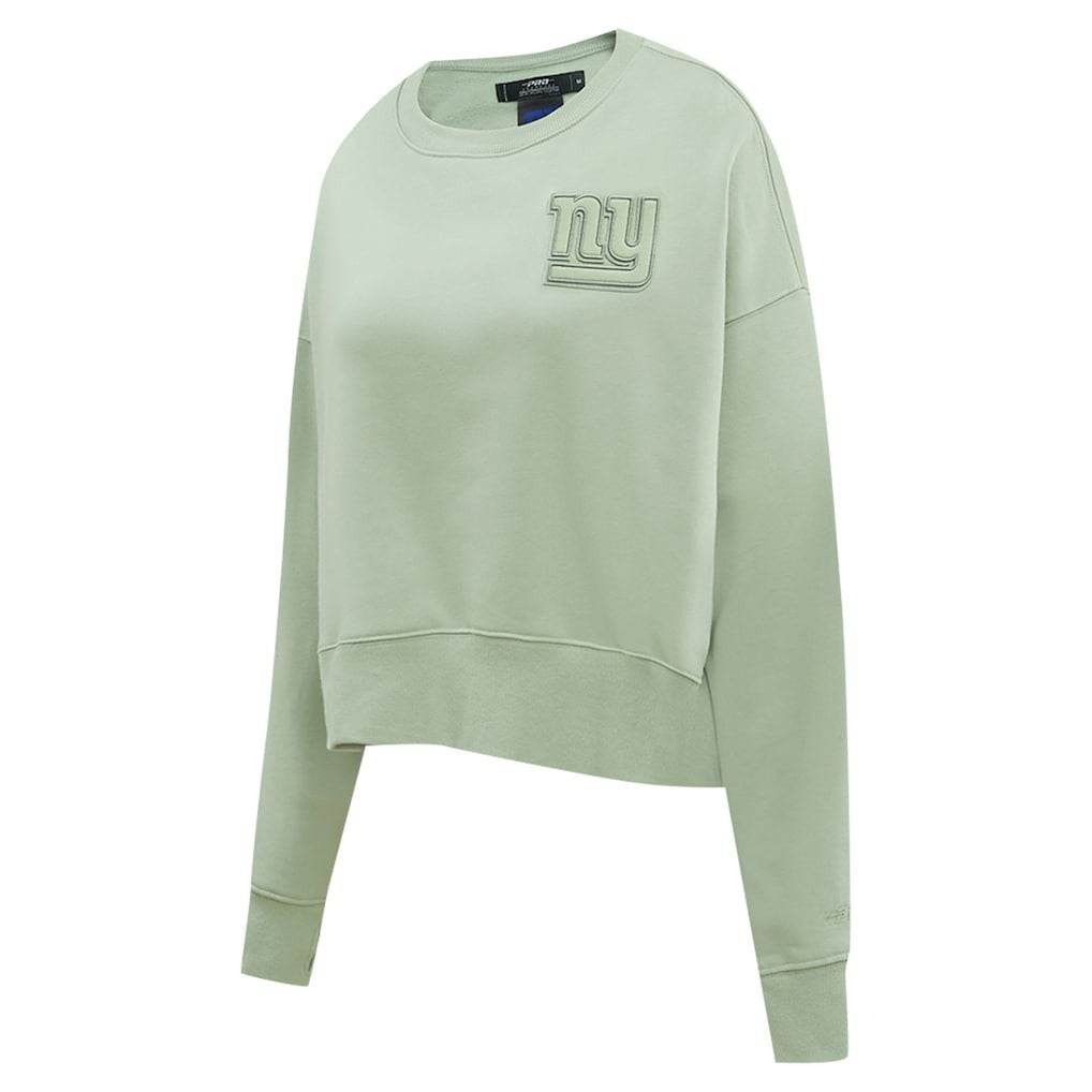 Pro Standard Women's Oversized Cropped Neutral Pullover Sweatshirt - New York Giants