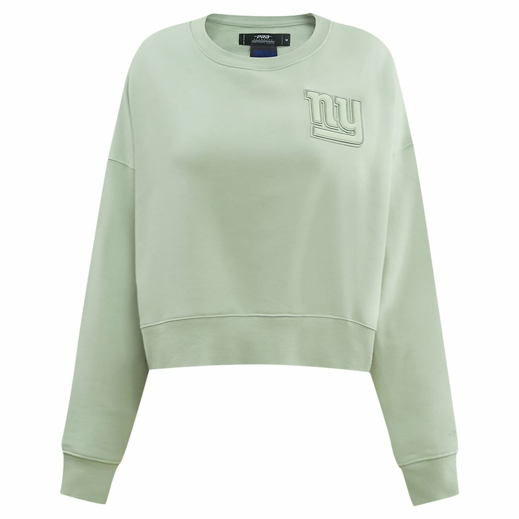 Pro Standard Women's Oversized Cropped Neutral Pullover Sweatshirt - New York Giants
