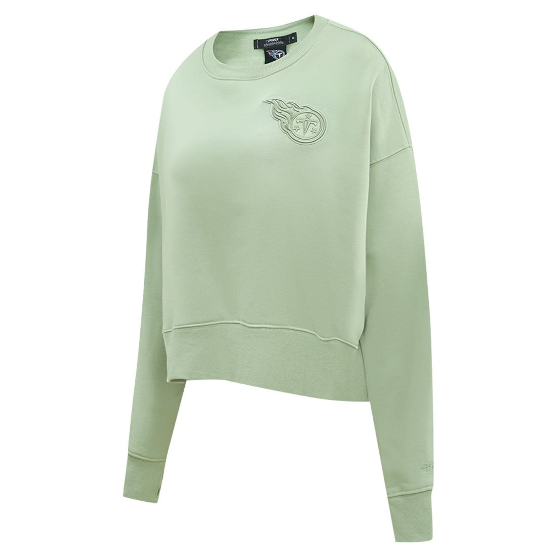 Pro Standard Women's Oversized Cropped Neutral Pullover Sweatshirt - Tennessee Titans