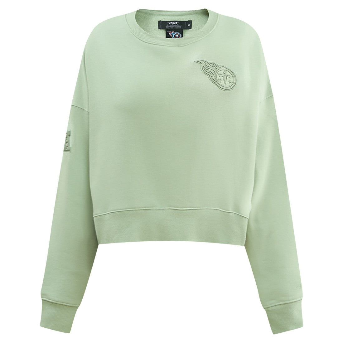 Pro Standard Women's Oversized Cropped Neutral Pullover Sweatshirt - Tennessee Titans