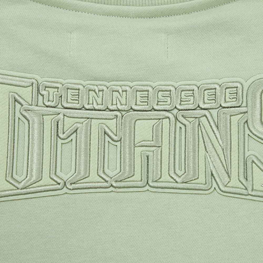 Pro Standard Women's Oversized Cropped Neutral Pullover Sweatshirt - Tennessee Titans