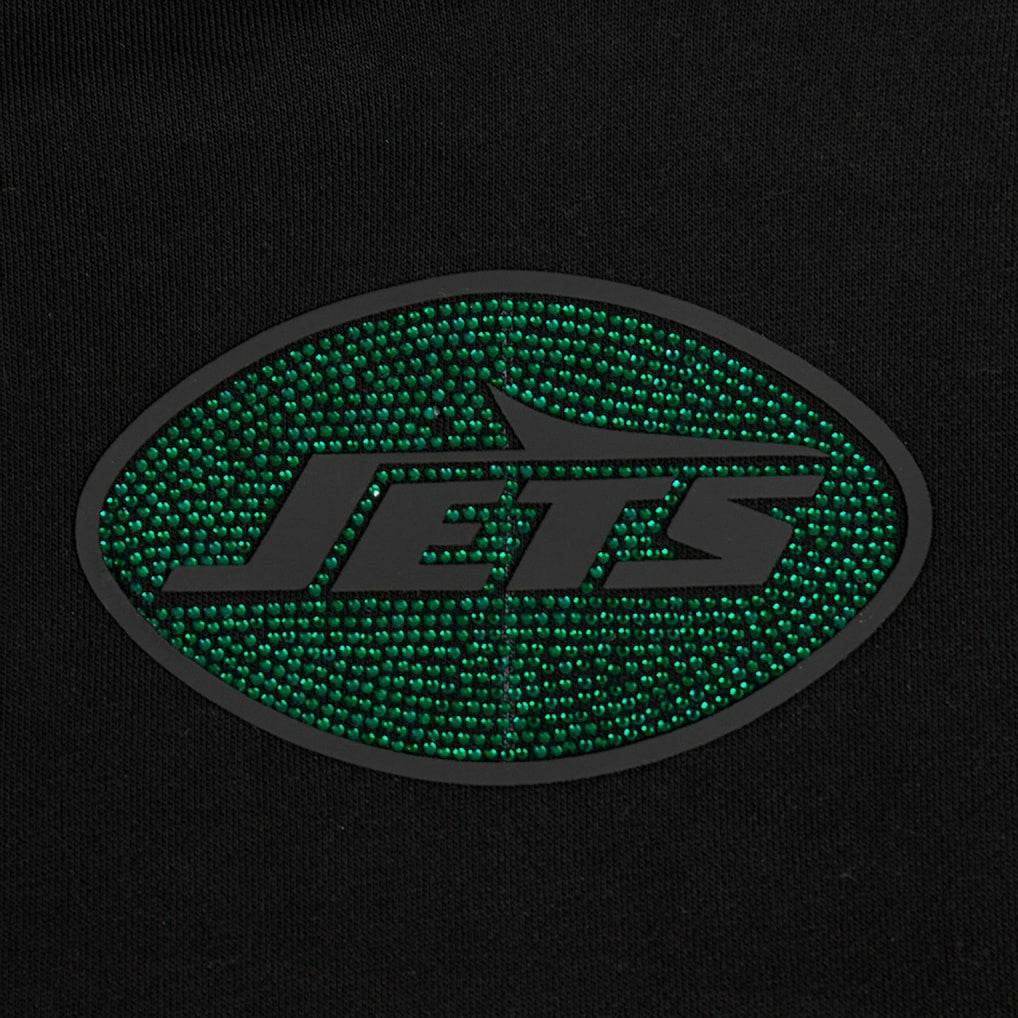 Pro Standard Women's Jeweled Cropped Pullover Hoodie - New York Jets