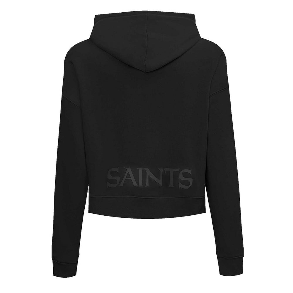 Pro Standard Women's Jeweled Cropped Pullover Hoodie - New Orleans Saints