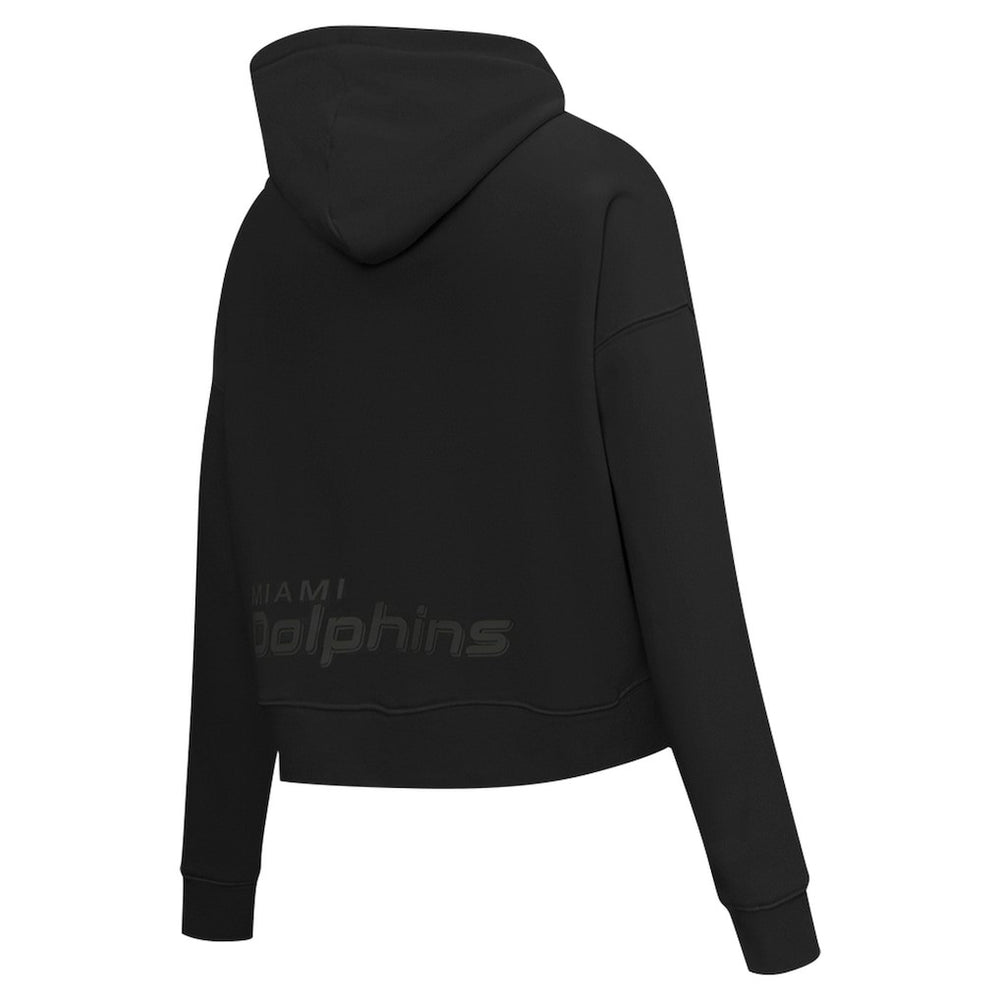Pro Standard Women's Jeweled Cropped Pullover Hoodie - Miami Dolphins