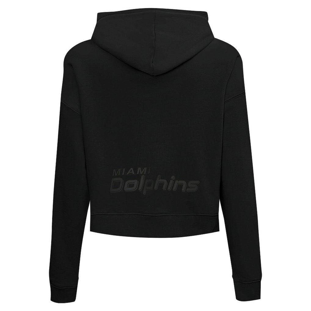 Pro Standard Women's Jeweled Cropped Pullover Hoodie - Miami Dolphins
