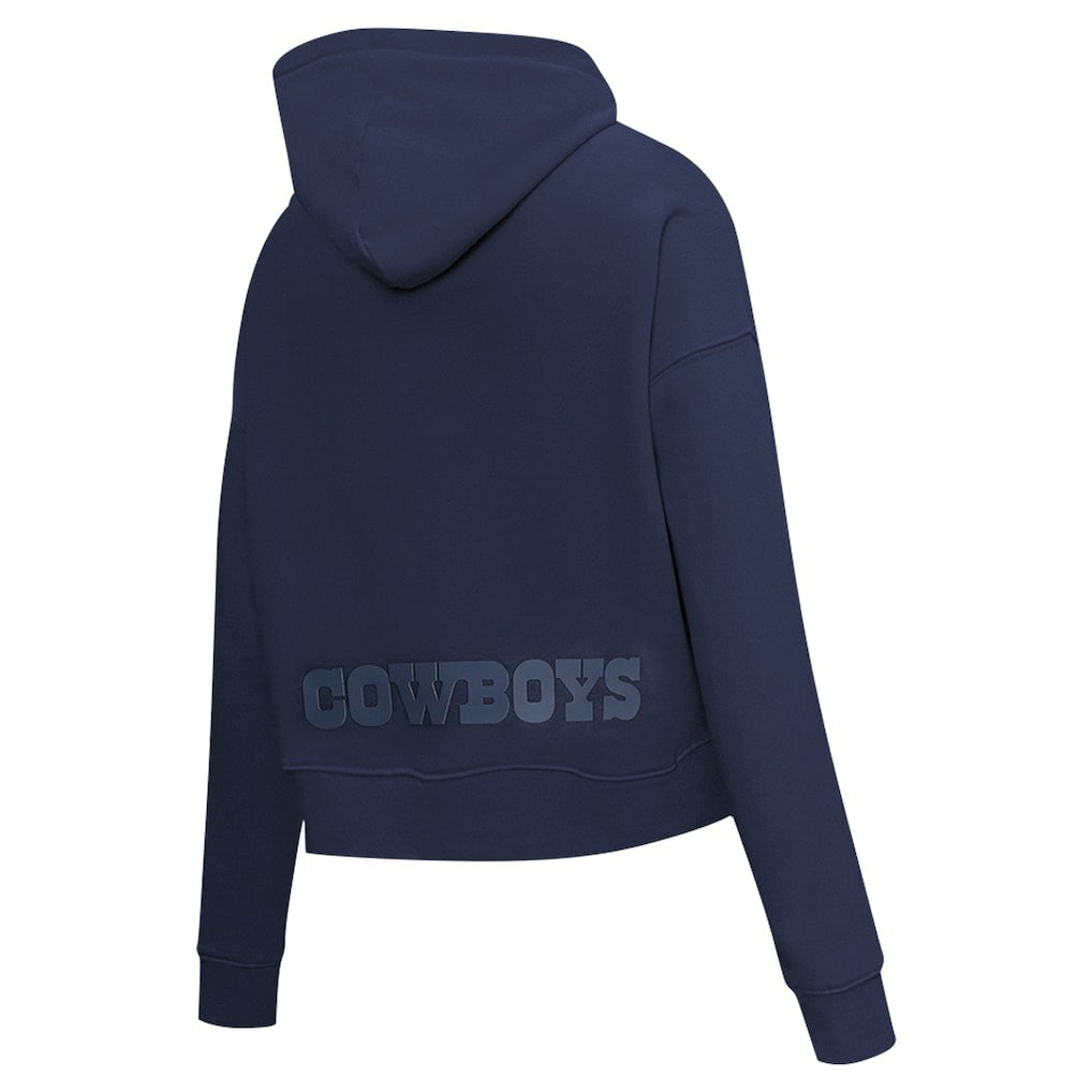 Pro Standard Women's Jeweled Cropped Pullover Hoodie - Dallas Cowboys