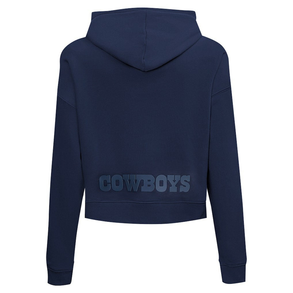 Pro Standard Women's Jeweled Cropped Pullover Hoodie - Dallas Cowboys