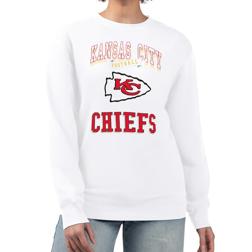 G-III 4Her by Carl Banks Women's Team Logo Graphic Tri-Blend Pullover Sweatshirt - Kansas City Chiefs