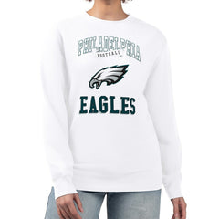 G-III 4Her by Carl Banks Women's Team Logo Graphic Tri-Blend Pullover Sweatshirt - Philadelphia Eagles