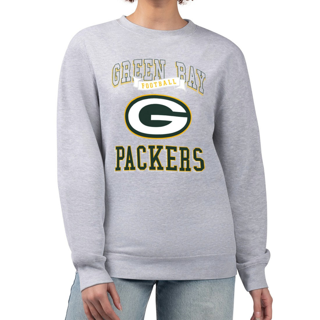 G-III 4Her by Carl Banks Women's Team Logo Graphic Tri-Blend Pullover Sweatshirt - Green Bay Packers