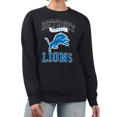 G-III 4Her by Carl Banks Women's Team Logo Graphic Tri-Blend Pullover Sweatshirt - Detroit Lions