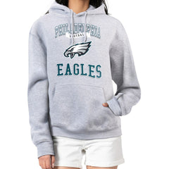 G-III 4Her by Carl Banks Women's Team Logo Graphic Fleece Tri-Blend Pullover Hoodie - Philadelphia Eagles