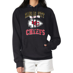 G-III 4Her by Carl Banks Women's Team Logo Graphic Fleece Tri-Blend Pullover Hoodie - Kansas City Chiefs