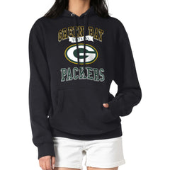 G-III 4Her by Carl Banks Women's Team Logo Graphic Fleece Tri-Blend Pullover Hoodie - Green Bay Packers
