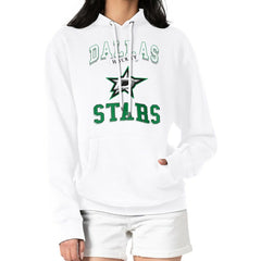 NHL White Dallas Stars G-III 4Her by Carl Banks Women's Team Logo Tri-Blend Fleece Pullover Hoodie