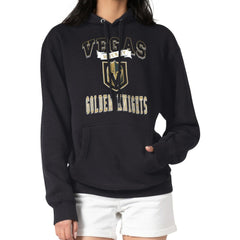 NHL Black Vegas Golden Knights G-III 4Her by Carl Banks Women's Team Logo Tri-Blend Fleece Pullover Hoodie