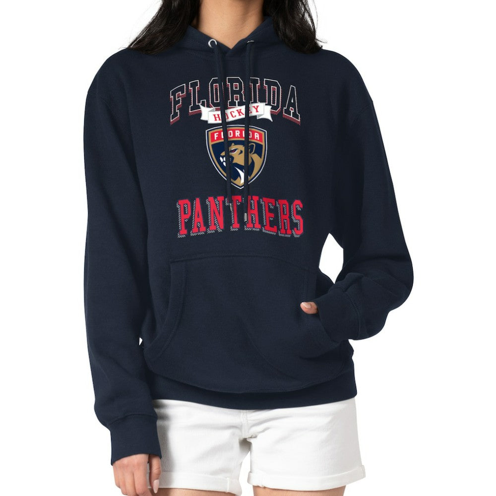 NHL Navy Florida Panthers G-III 4Her by Carl Banks Women's Team Logo Tri-Blend Fleece Pullover Hoodie