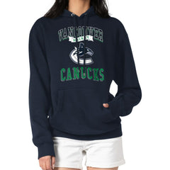 NHL Navy Vancouver Canucks G-III 4Her by Carl Banks Women's Team Logo Tri-Blend Fleece Pullover Hoodie