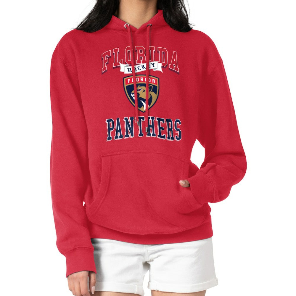 NHL Red Florida Panthers G-III 4Her by Carl Banks Women's Team Logo Tri-Blend Fleece Pullover Hoodie