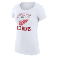 NHL White Detroit Red Wings G-III 4Her by Carl Banks Women's Super-Slim Fit Lightweight Team Logo Graphic T-Shirt