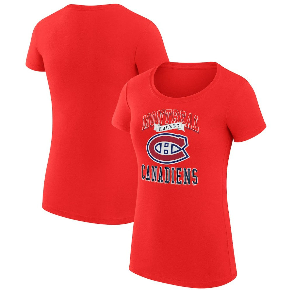 NHL Red Montreal Canadiens G-III 4Her by Carl Banks Women's Super-Slim Fit Lightweight Team Logo Graphic T-Shirt