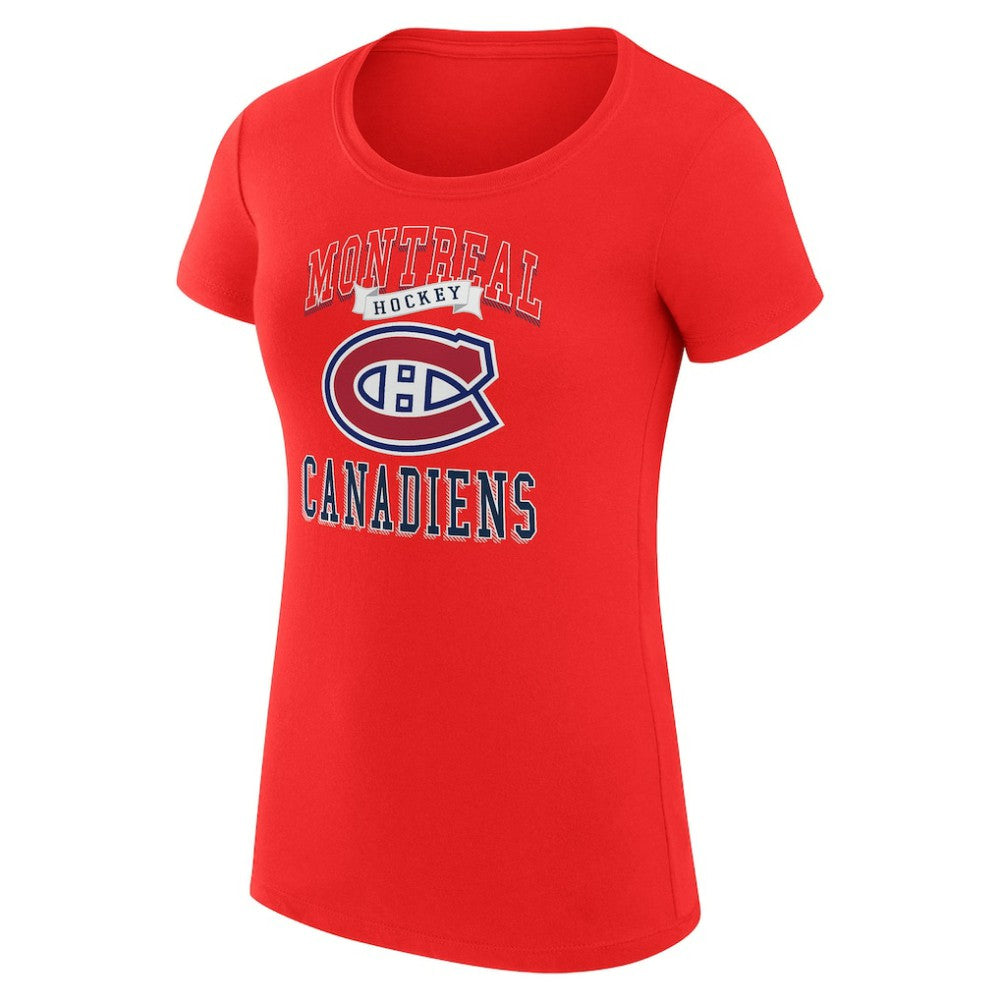 NHL Red Montreal Canadiens G-III 4Her by Carl Banks Women's Super-Slim Fit Lightweight Team Logo Graphic T-Shirt