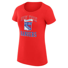 NHL Red New York Rangers G-III 4Her by Carl Banks Women's Super-Slim Fit Lightweight Team Logo Graphic T-Shirt
