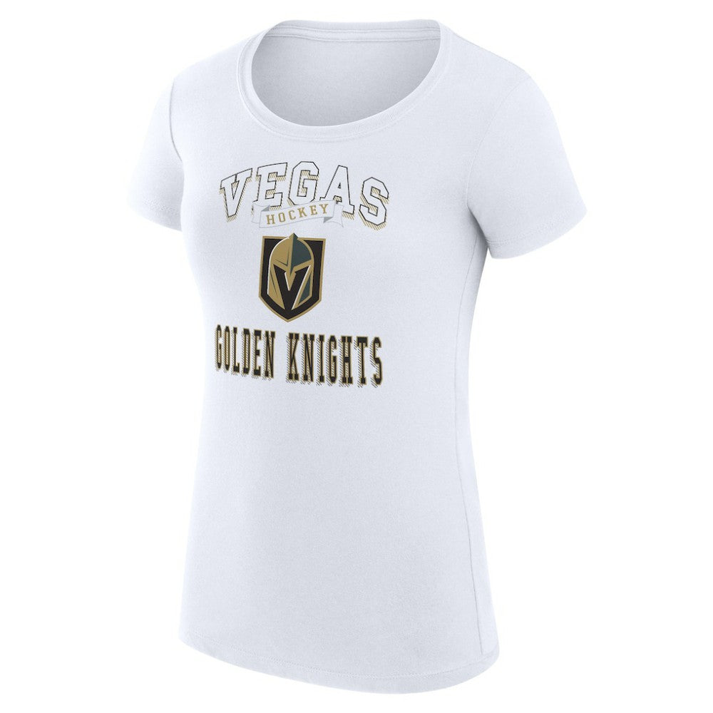 NHL White Vegas Golden Knights G-III 4Her by Carl Banks Women's Super-Slim Fit Lightweight Team Logo Graphic T-Shirt