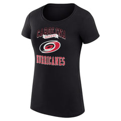 NHL Black Carolina Hurricanes G-III 4Her by Carl Banks Women's Super-Slim Fit Lightweight Team Logo Graphic T-Shirt