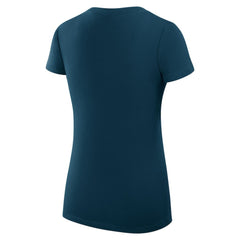 NHL Navy Columbus Blue Jackets G-III 4Her by Carl Banks Women's Super-Slim Fit Lightweight Team Logo Graphic V-Neck T-Shirt