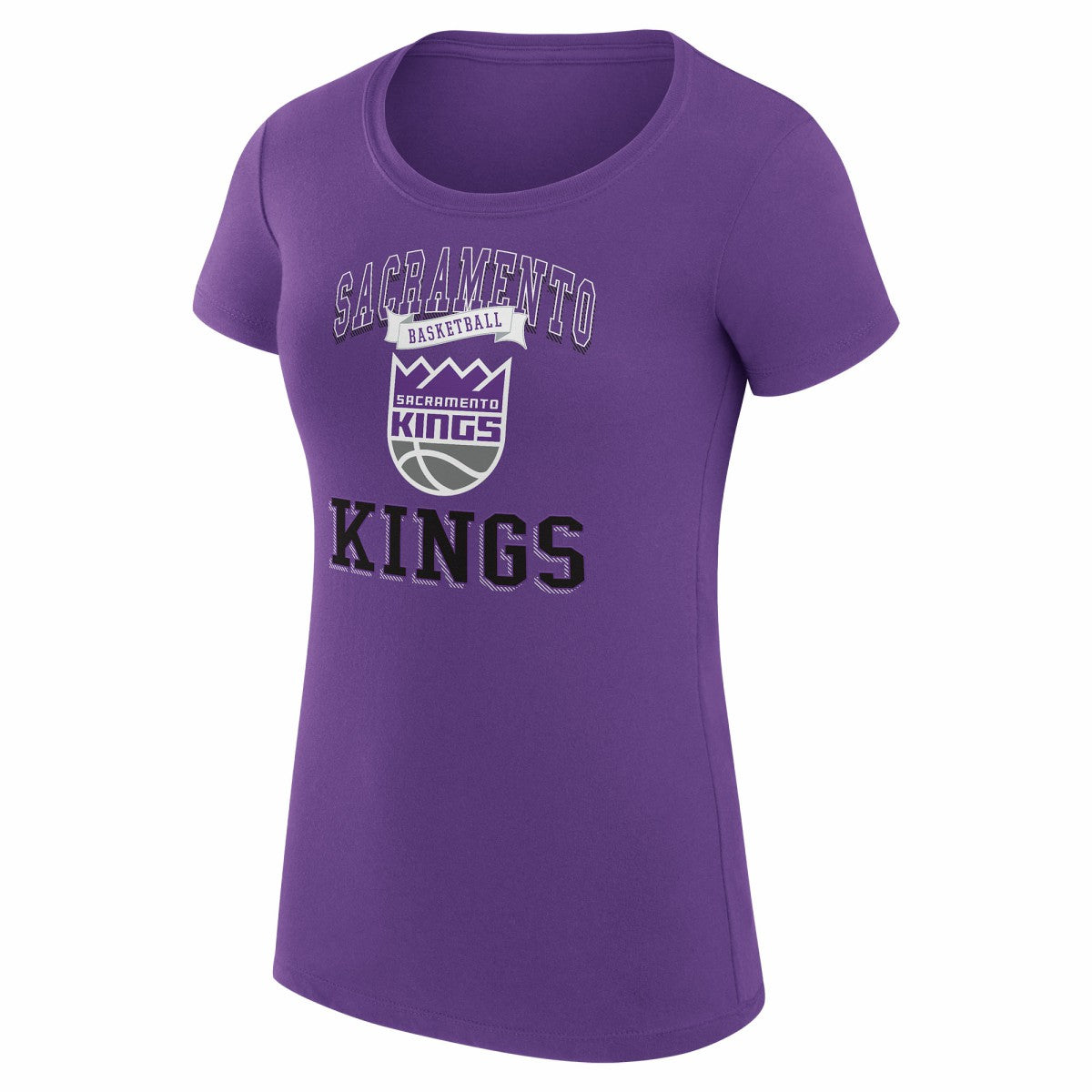 NBA Sacramento Kings G-III 4Her by Carl Banks Women's Super-Slim Fit Lightweight Team Logo T-Shirt