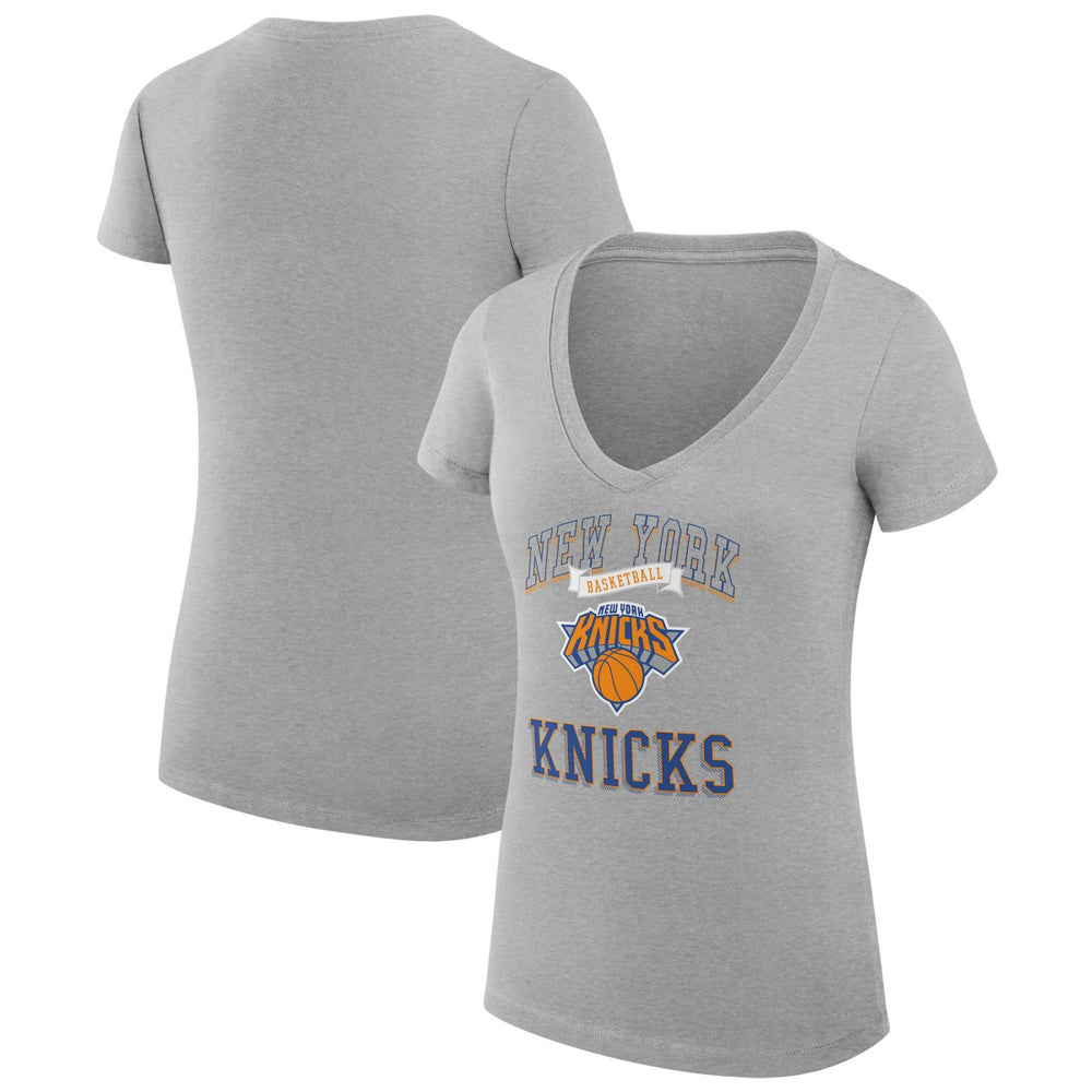 NBA New York Knicks G-III 4Her by Carl Banks Women's Super-Slim Fit Lightweight Team Logo V-Neck T-Shirt