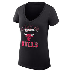 NBA Chicago Bulls G-III 4Her by Carl Banks Women's Super-Slim Fit Lightweight Team Logo V-Neck T-Shirt sale