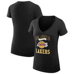 NBA Los Angeles Lakers G-III 4Her by Carl Banks Women's Super-Slim Fit Lightweight Team Logo V-Neck T-Shirt