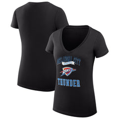 NBA Oklahoma City Thunder G-III 4Her by Carl Banks Women's Super-Slim Fit Lightweight Team Logo V-Neck T-Shirt