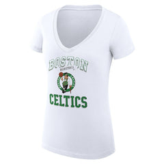 NBA Boston Celtics G-III 4Her by Carl Banks Women's Super-Slim Fit Lightweight Team Logo V-Neck T-Shirt
