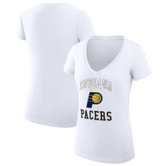 NBA Indiana Pacers G-III 4Her by Carl Banks Women's Super-Slim Fit Lightweight Team Logo V-Neck T-Shirt