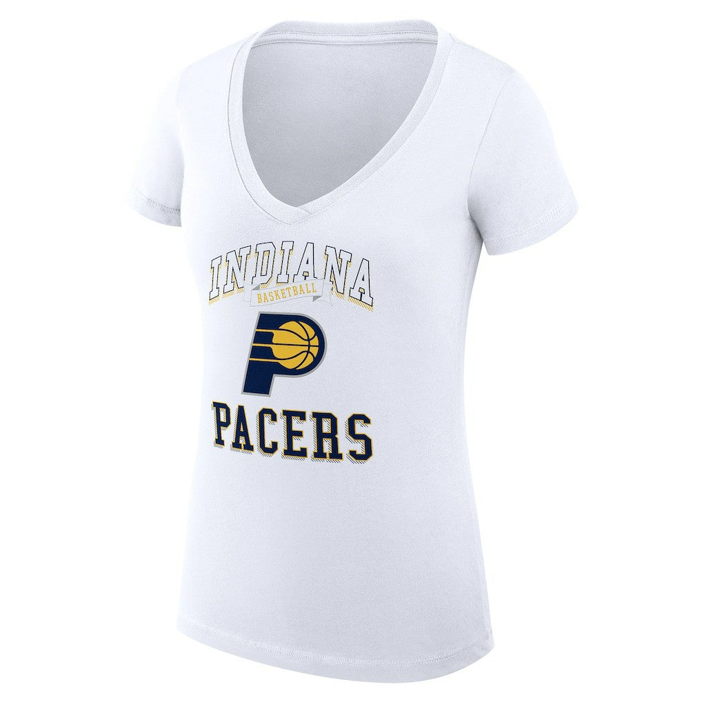 NBA Indiana Pacers G-III 4Her by Carl Banks Women's Super-Slim Fit Lightweight Team Logo V-Neck T-Shirt