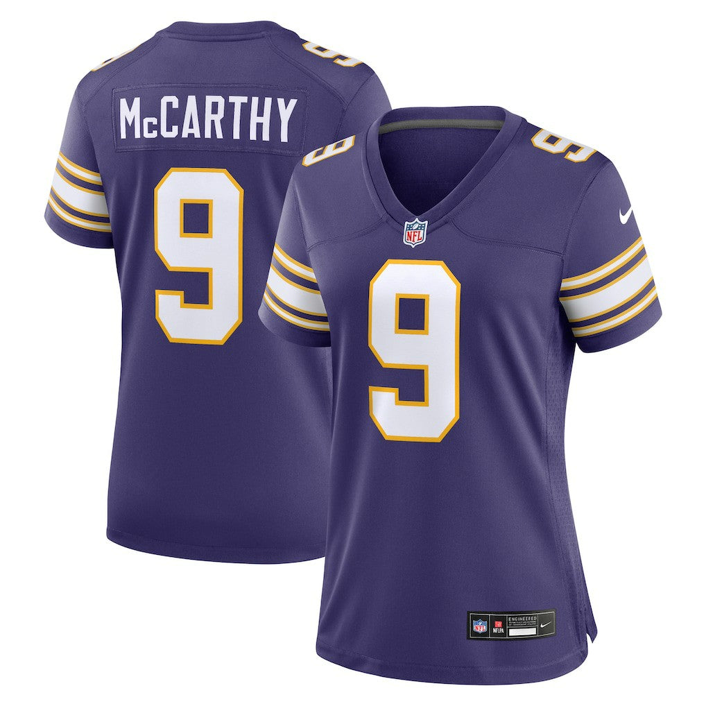 J.J. McCarthy  Women's 2nd Alternate Player Game Jersey - Minnesota Vikings