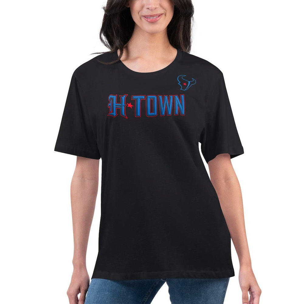 G-III 4Her by Carl Banks Women's Super-Slim Fit Lightweight H-Town T-Shirt - Houston Texans