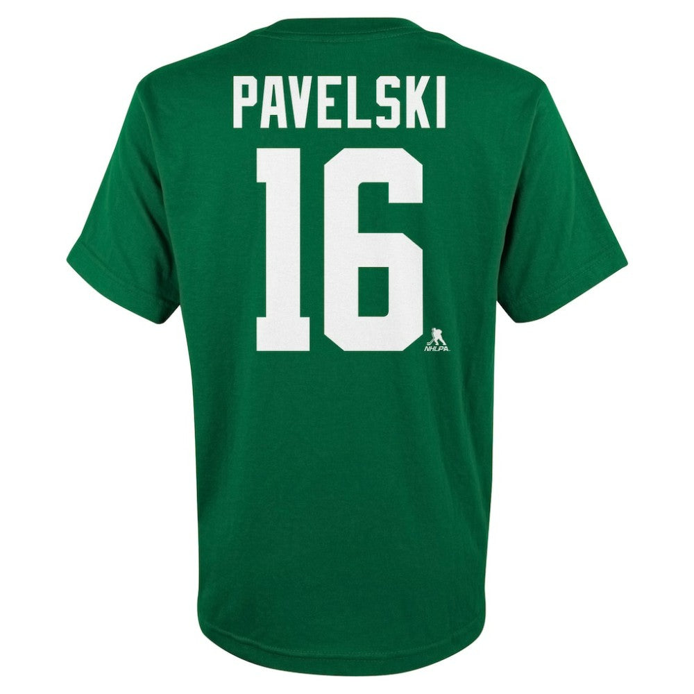 NHL Kelly Green Joe Pavelski Dallas Stars Youth Player Name & Number T-Shirt