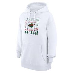 NHL White Minnesota Wild G-III 4Her by Carl Banks Women's Collage Team Graphic Tri-Blend Fleece Pullover Hoodie