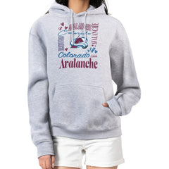 NHL Heather Gray Colorado Avalanche G-III 4Her by Carl Banks Women's Collage Team Graphic Fleece Pullover Hoodie