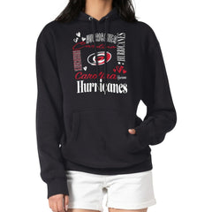 NHL Black Carolina Hurricanes G-III 4Her by Carl Banks Women's Collage Team Graphic Tri-Blend Fleece Pullover Hoodie