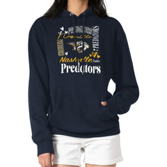 NHL Navy Nashville Predators G-III 4Her by Carl Banks Women's Collage Team Graphic Tri-Blend Fleece Pullover Hoodie