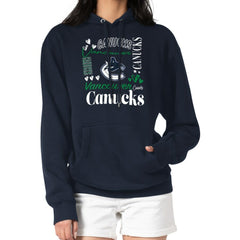 NHL Navy Vancouver Canucks G-III 4Her by Carl Banks Women's Collage Team Graphic Tri-Blend Fleece Pullover Hoodie