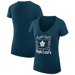 NHL Blue Toronto Maple Leafs G-III 4Her by Carl Banks Women's Super-Slim Fit Lightweight Collage Team Graphic T-Shirt