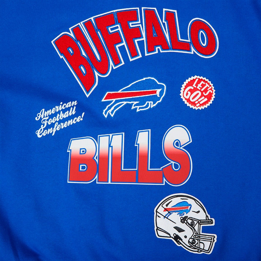 Pro Standard Turn It Up Drop Shoulder Pullover Sweatshirt - Buffalo Bills