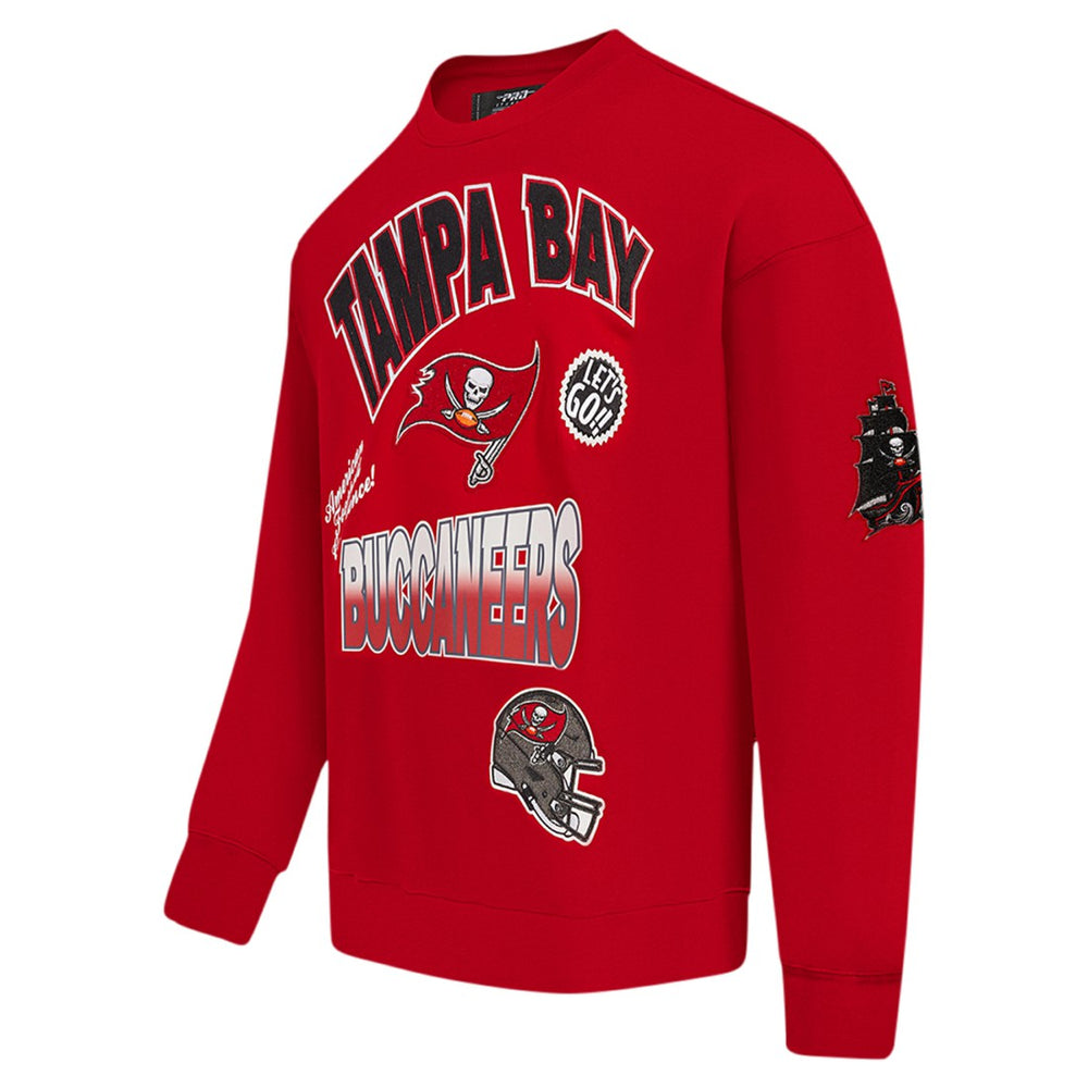 Pro Standard Turn It Up Drop Shoulder Pullover Sweatshirt - Tampa Bay Buccaneers