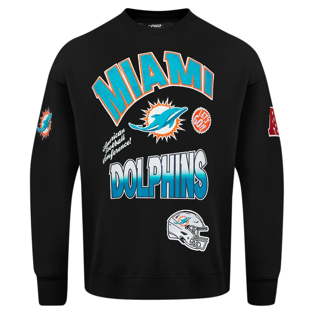 Pro Standard Turn It Up Drop Shoulder Pullover Sweatshirt - Miami Dolphins